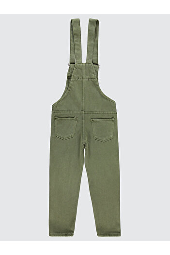 LC Waikiki Girls' Salopet (Overalls) 10-13 Years Old Khaki