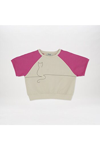 LC Waikiki Girl's Print Detailed T-Shirt