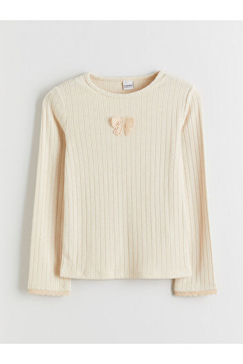 LC Waikiki Crew Neck Bow Detailed Girl's T-Shirt