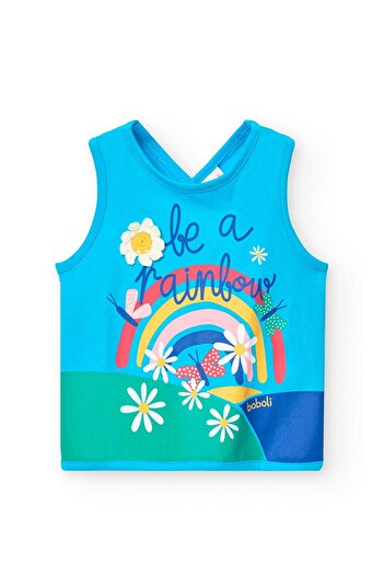 LC Waikiki Rainbow Printed Girl's T-Shirt