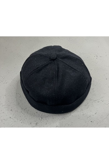 ZERAMİNE Wool Textured Unisex Fisherman Hat – Vintage Docker Model - Lined - Velcro Fastener