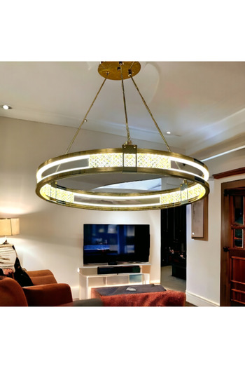 Asateer Modern golden chandelier, diameter 60 cm