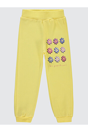 LC Waikiki Girls' Sweatpants 2-5 Years Old Yellow