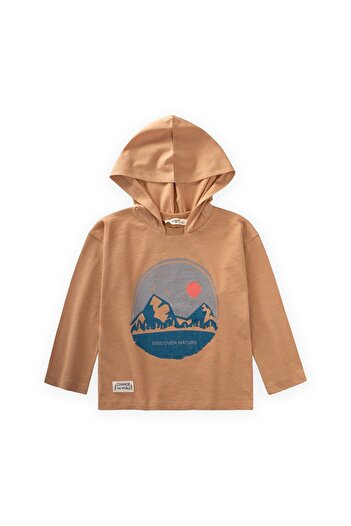 LC Waikiki Boy's Hooded Printed T-Shirt