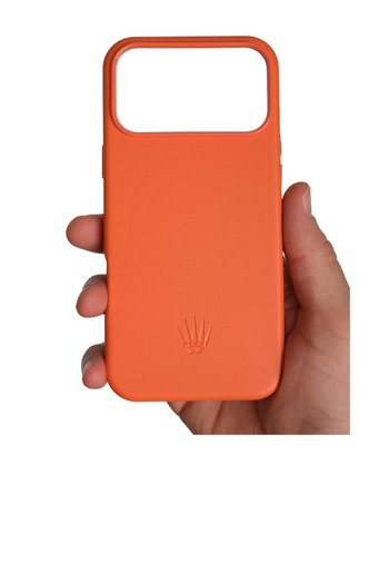 WATCHOFROYAL Bexocase iPhone 17 Pro Orange Leather Case with Magsafe Feature