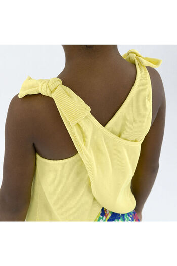 LC Waikiki Girl's Tank Top with Tie-Up Detail on the Sleeves