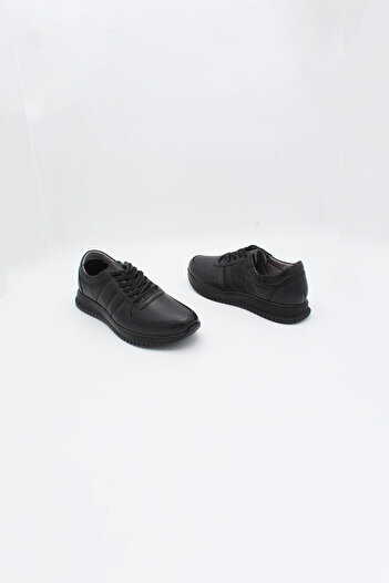 ENDİCAN 234 520-Mrd-1 Men's Genuine Leather Shoes Black
