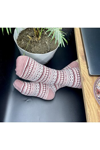 magıcgrange Wool Knitted Ethnic Patterned Unisex Socks |   Warm, Comfortable and Original Winter Style |