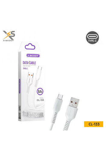 Tim Fast Charging Cable X-SCOOT CL-133 Type C – 3.1A, 1m, Transmission & Charging