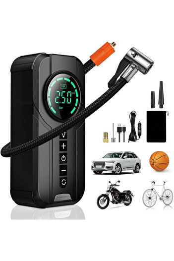 Denx 6000mAh Portable Car Jump Starter with Built-in Air Blower