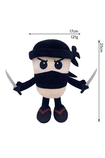 OEM Italian Brainrot Plus Toy with Hanger, Ninjolino Tagliaspada Model, 35x17 cm, Dark Blue