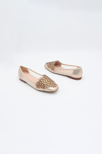 ENDİCAN 139 196-1 Stoned Women's Shoes Gold