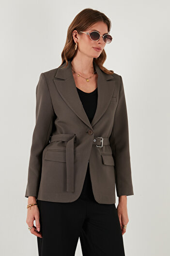 Lela Regular Fit Kruvaze Yaka Kemerli Blazer Ceket CEKET 6839367