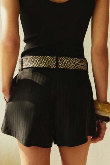 H&M Belted twill shorts