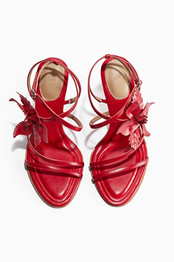 H&M Appliquéd heeled sandals