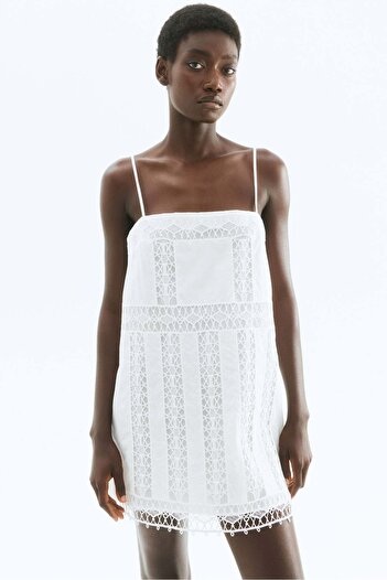 H&M Lace-inset strappy dress