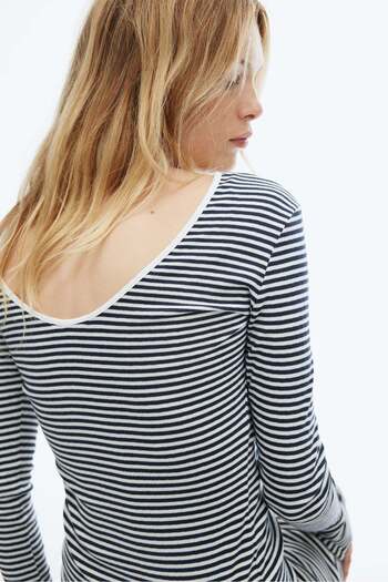 H&M Ribbed scoop-back dress