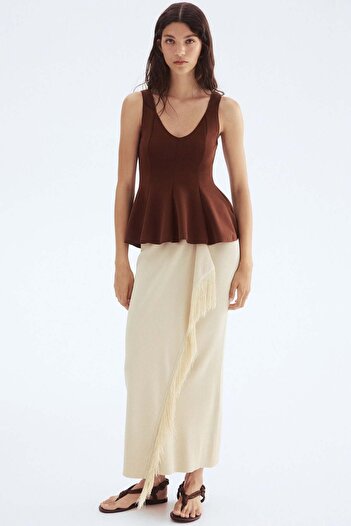 H&M Interlock peplum top