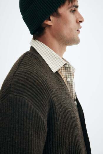 H&M Loose Fit Rib-knit cardigan
