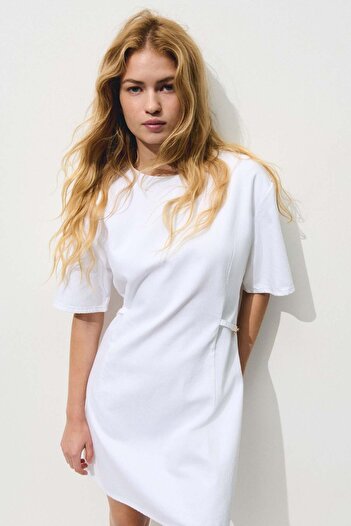 H&M Buckle-detail denim dress