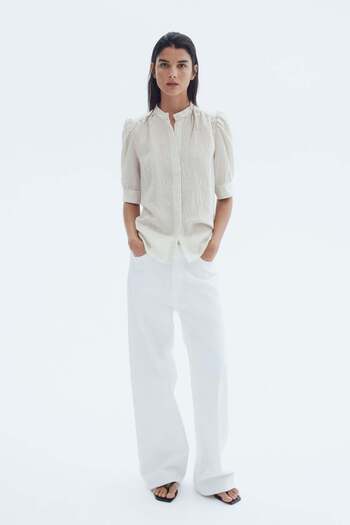 H&M Puff-sleeved blouse