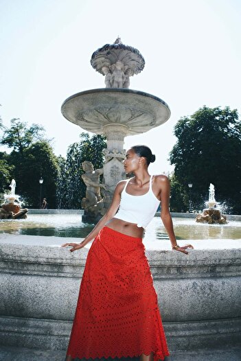 H&M Broderie anglaise skirt