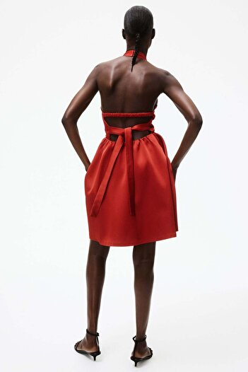 H&M Circular-skirt halterneck dress