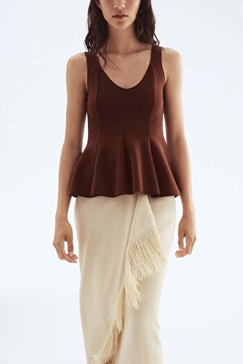 H&M Interlock peplum top