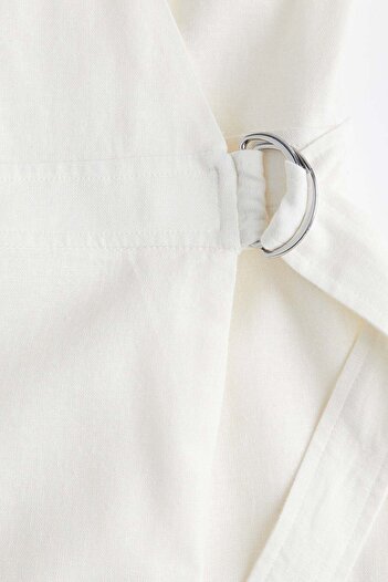 H&M Linen-blend wrap dress