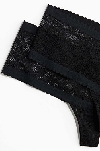 H&M 2-pack lace thong briefs