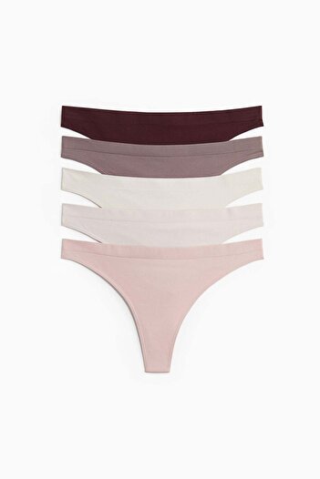 H&M 5-pack seamless thong briefs