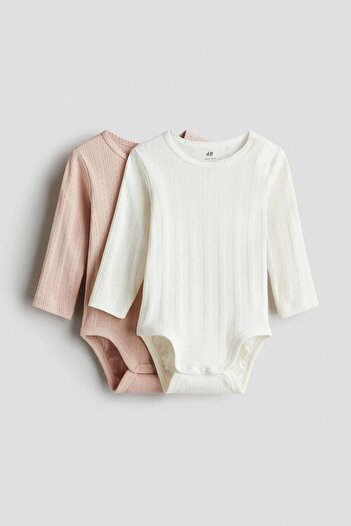 H&M 2-pack long-sleeved bodysuits