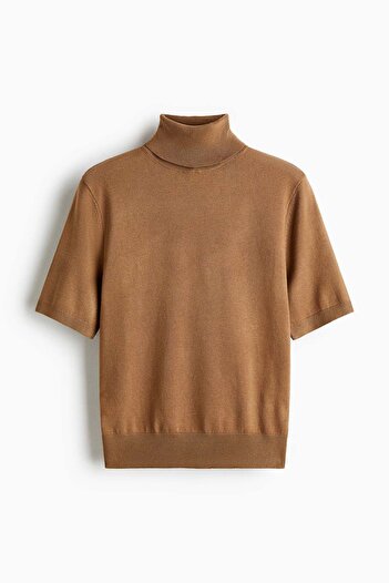 H&M Fine-knit polo-neck top