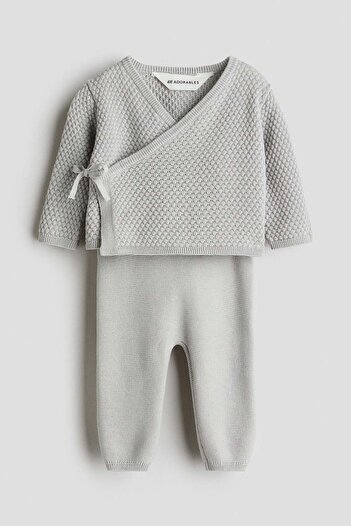 H&M 2-piece knitted cardigan and trousers set