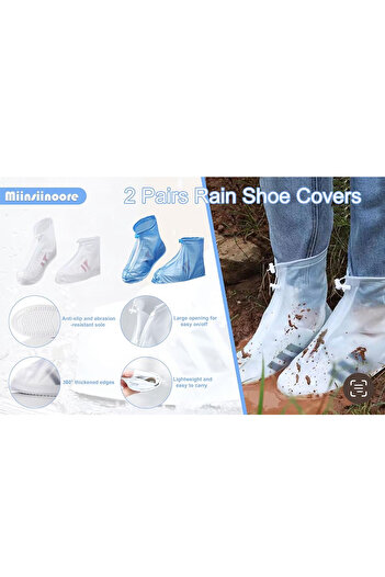Generic Waterproof Rainproof Reusable Anti-Slip Shoe Cover Rain Snow Shoe Protector for Unisex
