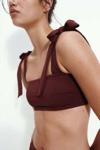 H&M Padded Tie-strap bikini top