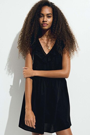 H&M Frill-trimmed cotton dress