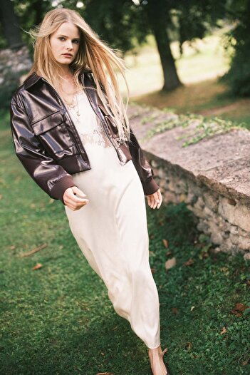 H&M Coated bomber jacket