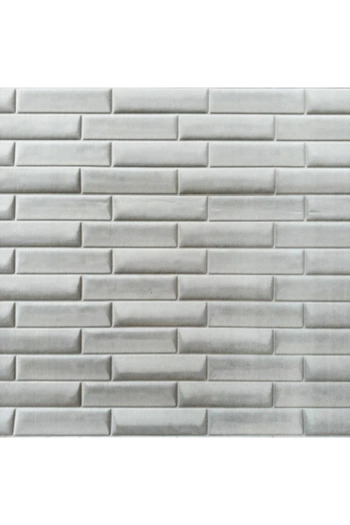 MallDeco Self-Adhesive Velvet Decorative Wall Panel - Brick Pattern, Gray