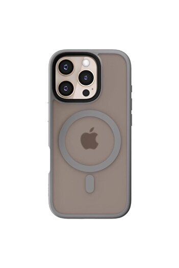 NEXT ONE Husa Mist Shield iPhone 16 Pro, MagSafe, Gri