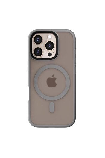 NEXT ONE Husa Mist Shield iPhone 16 Pro Max, MagSafe, Gri