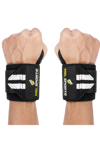 MGL SPORTS Weight Lifting Wrist Wrap Black White