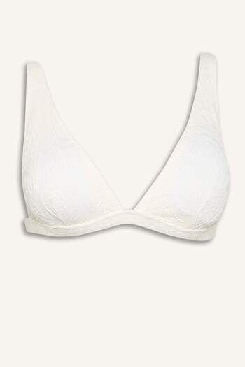 DeFacto Regular Fit Brode Bikini Top-Fall in Love E3897Ax25Sm