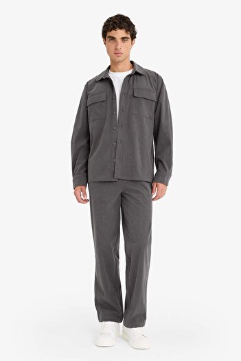 DeFacto Wide Leg Geniş Paça Fitilli Kadife Pantolon F2042AX25WN