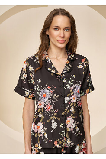 CAROLINE Baby Collar Satin Pajama Set