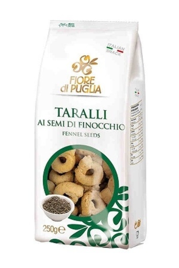 Fiore Di Puglia Italian pretzels Taralli with fennel seeds 250g