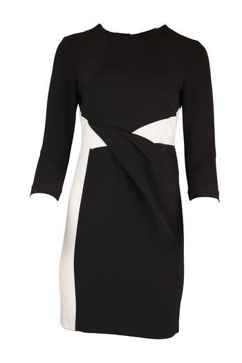 ONLY Ruby Blocked Black Dress - S, Black, 92% Polyester, 8% Spandex