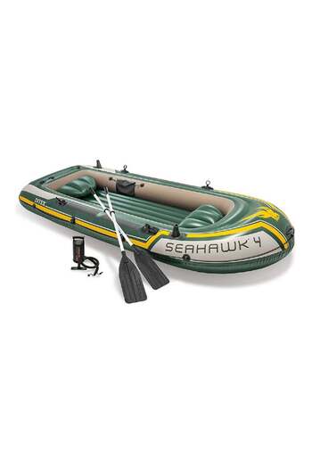 Intex Seahawk Inflatable Boat Series: Includes Deluxe Boat Oars and High-Output Pump – SuperStrong