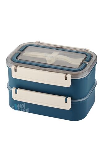 Vagonlife 3 Compartment Steel Storage Container 1600 ml Bl2221-2