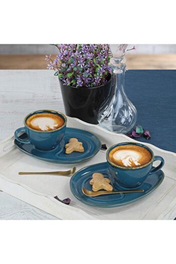 STOREMAX Goldwhirl Sapphire Drop Coffee Presentation Set 4 Pieces for 2 People Trendflash 467437